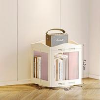 Besukantis knygų lentynos laikymo stovas Vaikų biblioteka Svetainė Daugiasluoksnė spintelė Iš masyvo medžio knygų spinta Aukšta Hogar Modernus baldai 1 layer