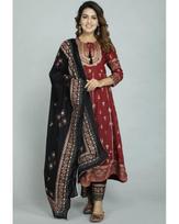 Moteriška tunika Anarkali Kurta Pant Dupatta rinkinys Indijos Bolivudo dizainerio Kurti Salwar kostiumo suknelė M