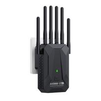 3000Mbps WiFi 6 kartotuvas dviejų dažnių 2,4 GHz 5 GHz WiFi plėtiklis WiFi stiprintuvas ilgo nuotolio signalo plėtiklis stiprintuvas namams/biurui EU kištukas eu plug juoda