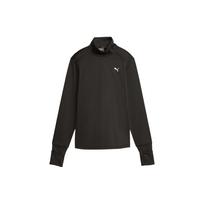 Puma Run Micro Fleece 1/2 Zip Solid Color Casual Stand Collar Long Sleeve Sweatshirt Women sweatshirt Black 524600-01 M