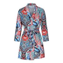 Soft Cotton Women's Kimono Robe - Bathrobe & Loungewear Sleepwear Small