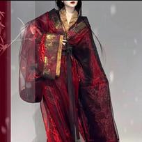 Zhi Jin Warring States Era Hanfu: Super Fairy Reproduction with Straight Hem - Absolutely Beautiful Chinese Style Robe One Size
