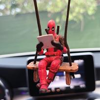 Car Interior Decoration Funny Deadpool Mini Figures Auto Dashboard Rearview Mirror Decoration Car Interior Deadpool A