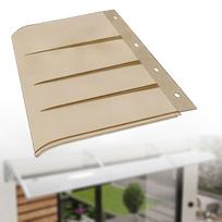 Tvirtas lango stogelis lauko apsaugai nuo saulės 40x40cm beige