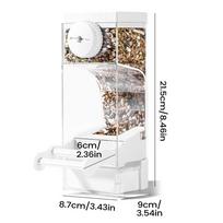Parakeet Feeder Automatic Transparent Food Container Bird Cage Food Dispenser For Pet Aviary Finch Monk Parrots Home Garden balta
