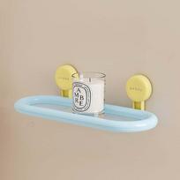 Dopamine Suction Cup Storage Shelf Drainable Free Punch Wall Hanging Storage Rack High Quality Durable Toiletries Organizer mėlyna