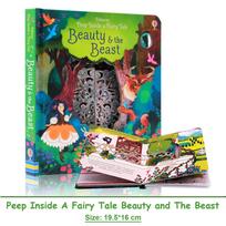 Usborne Peep Inside A Fairy Tale Beauty and The Beast 3D Flap English Picture Books for Kids Children Reading Story Book Beauty and The Beast
