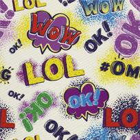 Outdoor Dekostoffe Oxford - Motiv Comic-Schriftzug 4 I Dx464