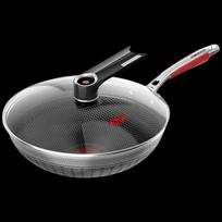 KOBACH Red Dot Temp Sensing 316L Honeycomb Wok