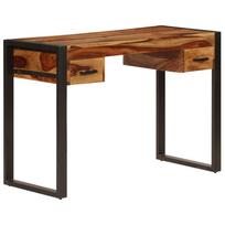 Vidaxl Biurko Z 2 Szufladami, 110X50X77 Cm, Lite Drewno Akacjowe
