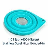 Compacts Portable Fine Mesh Strainer Heat Resistant Silicone Funnel Foldable Filters For Brewing Tea Or Filtering Food