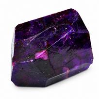 666 Ct Natural Uncut Huge Size Purple Sapphire Rough CERTIFIED Loose Gemstone 89.9 mm approx violetinė