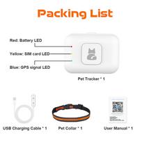 Multi-functional Pet Smart GPS Trackers with Colorful LED Flash Waterproof Mini Anti Lost Collar Pet Calorie Health Data Tracker