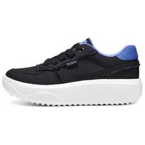 Skechers Bobs Casual Comfortable Lightweight Thick Sole Color Block Low Top Canvas Shoes Women sneaker Black 114751-BLK 36