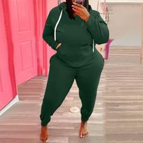 Women's Fleece Lined Hoodie and Drawstring Pants Set Long Sleeve Pullover Sweatshirt and Jogger Pants Two Piece Outfit Casual Wear XXL