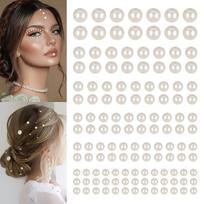 220 Pcs Mix 3mm 4mm 5mm 6mm Pearl Jewelry DIY Nail Art Face Makeup Hair Phone Craft Beauty Accessories