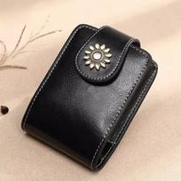 Mini Makeup Bag Portable Cosmetic Case with Mirror Lipstick Compartment PU Leather Small Korean Style Fashion Travel Organizer
