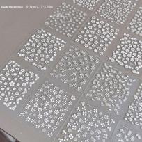 30 Sheets 3D White Flower Nail Stickers Self-Adhesive Floral Nail Decals DIY Manicure Salon Slider
