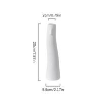 Ceramic Vase Cartoon Figurine with Hands on The Hips White Frosted Flowerpot Hydroponic Ornaments Flower Vase Home Decoration