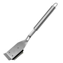 Outdoor Camping Grill Brush with Scraper Long Handle Design Rustproof Heat-Resistant Hard Bristles BBQ Grill Cleaning Brush