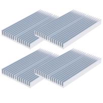 NOELAMOUR Large Aluminum Cooling Fin Heat Sink, 100 x 60 x 10mm, Slim Fan Type (Set of 4)