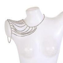 Luxurious Rhinestone Bridal Shoulder and Collarbone Chain Necklace Accessory