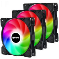 Novonest PC Case Fans, 120mm Fans with Blue LED Rings, 25mm Thick, Silent, 3-Pack (1200rpm)