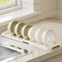 Space Saving Telescopic Dish Drying Rack Adjustable Draining Shelf Bowl Rack  Dinnerware Storage White Bowl Rack
