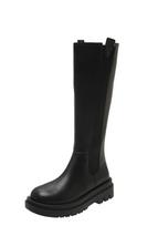 Women's 2025 Martin Boots - Wide Calf Over-the-Knee with Thick Sole and Elastic Band 35
