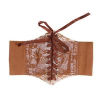 Flower Embroidery Slimming Body Waist Belts Wide Lace Women's Cummerbunds  Special Occasions