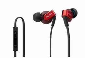 SONY EXTRA BASS Headphones with Remote Control and Compatible with In-Ear Microphone, iPhone/iPod/iPad, Red, MDR-XB41IP/R