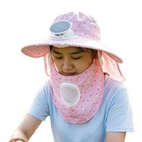 UV Protection Wide Brim Fan Hat Breathable Summer Fan Visor Cap Gift Cooling Sunshade Hat  Camping