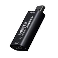 Ultra-compact USB 2.0 compatible 1080p HDMI capture card video capture board for live game streaming, screen sharing, recording, and live