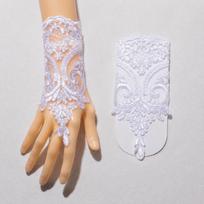1 Pair New Flower Finger Hook Bridal Wedding Dress Gloves Classic Elegant Texture Bride Gloves Lace Lace Gloves Bridal Party
