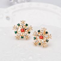 Fashion Crystal Christmas Tree Drop Earrings For Women Exquiste Zircon Snowflake Earrings Girl New Year Party Jewelry Xmas Gifts