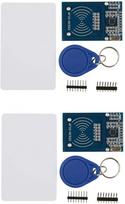 Hailege 2-Pack RFID Kit - Mifare RC522 MFRC-522 RFID RF IC Card Sensor Module + S50 Blank Card + Keyring for Arduino Raspberry Pi
