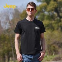 JEEP Unisex Printed Cool-Feel Short-Sleeve T-Shirt XL juoda