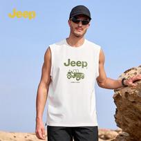 Jeep Men's Quick-Dry Sleeveless T-Shirt 3XL pilkšvai balta