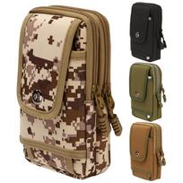 7Inch Outdoor Molle Fanny Pack Oxford Cloth Waist Phone Pouch Wear-Resistant Mobile Phone Bag for Outdoor Camping