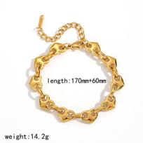 Geometric Pig Nose Pendant Chain Necklace Stainless Steel Jewelry Gift For Women TB60525G