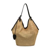 Tote Bagwith Sunglasses Clip Straw Woven Bag Hollow Out Hollow Shoulder Bag  Streetwear juoda