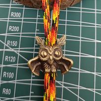 Retro Copper Owl EDC Paracord Lanyard: Keychain, Flashlight & DIY Pendant