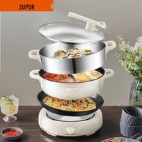 SUPOR 6L Detachable Electric Hot Pot & Grill Multi-Cooker CN plug (adapter included)