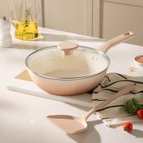 DESLON Rose Series Titanium Ceramic Non-stick Frying Wok