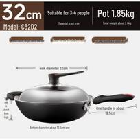 COOKER KING Non-Rust Cast Iron Wok