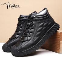 Millies Men's Leather Winter Wool Snow Boots U1394 40