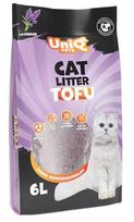 Uniq Pets | Żwirek Tofu Dla Kotów Biodegradowalny | Opakowanie 6L - 2,5Kg - Lawenda