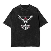 Man Women T-Shirt Yujiro Hanma Gym Washed T Shirts Harajuku Baki Anime Otaku Summer Tee Shirt Y2K Classic  Loose Clothes Gift S
