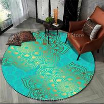 Mandala Bohemia Round Carpet Area Rug Living Room Bedroom Geometric Ethnic Vintage Anti-slip Doormat Floor Mat Dropshipping Diameter 60cm