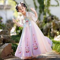 Mergaitė Hanfu senovinis kostiumas vaikams Kinų stiliaus mažos mergaitės suknelė Tang suknelė princesė sijonas tautinis kostiumas vaikams S
